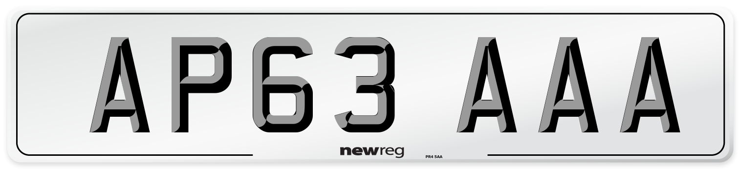 AP63 AAA Number Plate from New Reg